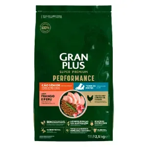 Ração GranPlus Performance Cães Sênior Frango e Peru