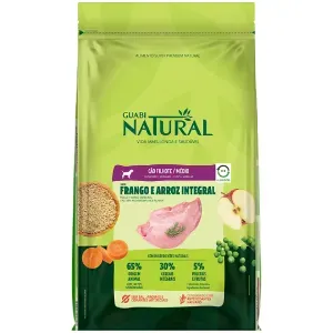 Ração Guabi Natural Cães Filhotes Médios Frango e Arroz Integral