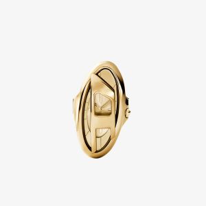 Relógio Anel Diesel Em Aço Dourado DZ5626B1