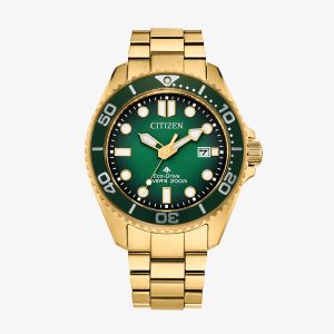 Relógio Citizen Promaster Sea Masculino em Aço Dourado BN0262-59WN
