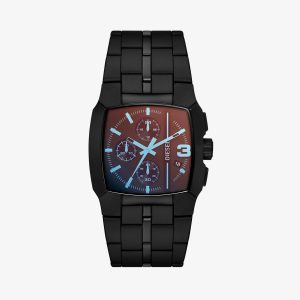 Relógio Diesel Cliffhanger Chrono Cronógrafo Masculino em Aço Preto DZ4640B1