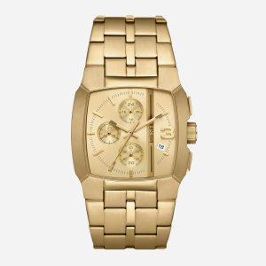 Relógio Diesel Cliffhanger Chrono Dourado Cronógrafo Masculino em Aço DZ4639B1